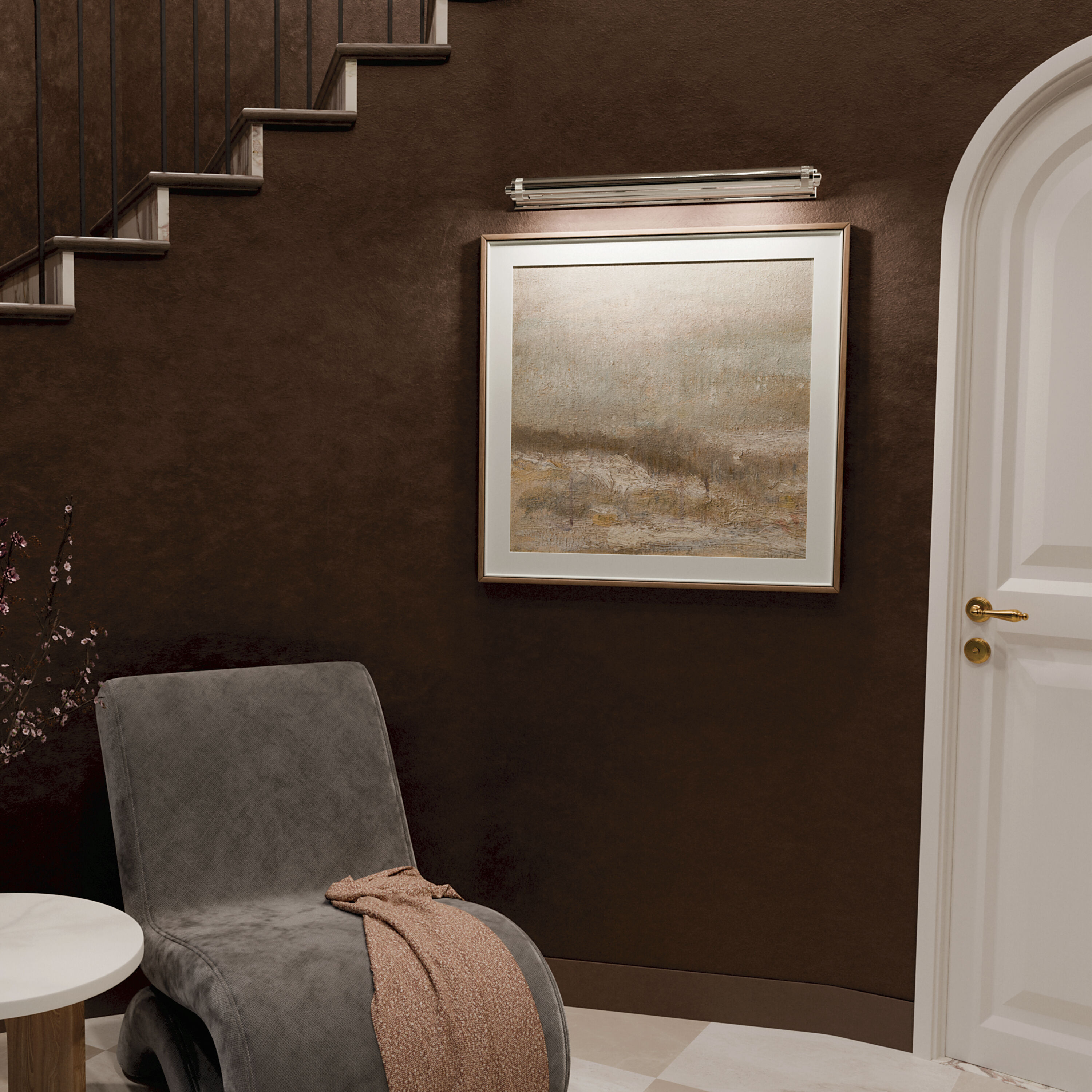 Kenton 39 watt 30 inch Polished Nickel Picture Light Wall Light