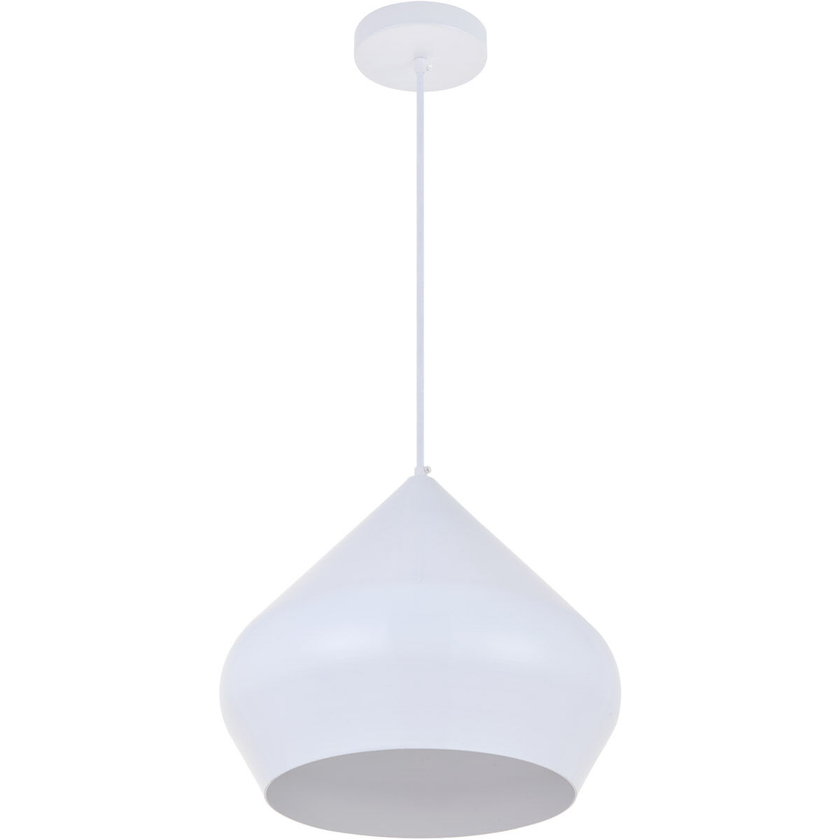 Axiom 1 Light 14 inch White Pendant Ceiling Light