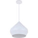 Axiom 1 Light 14 inch White Pendant Ceiling Light