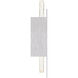 Miranda Outdoor Wall Lantern in Brushed Aluminum, Medium