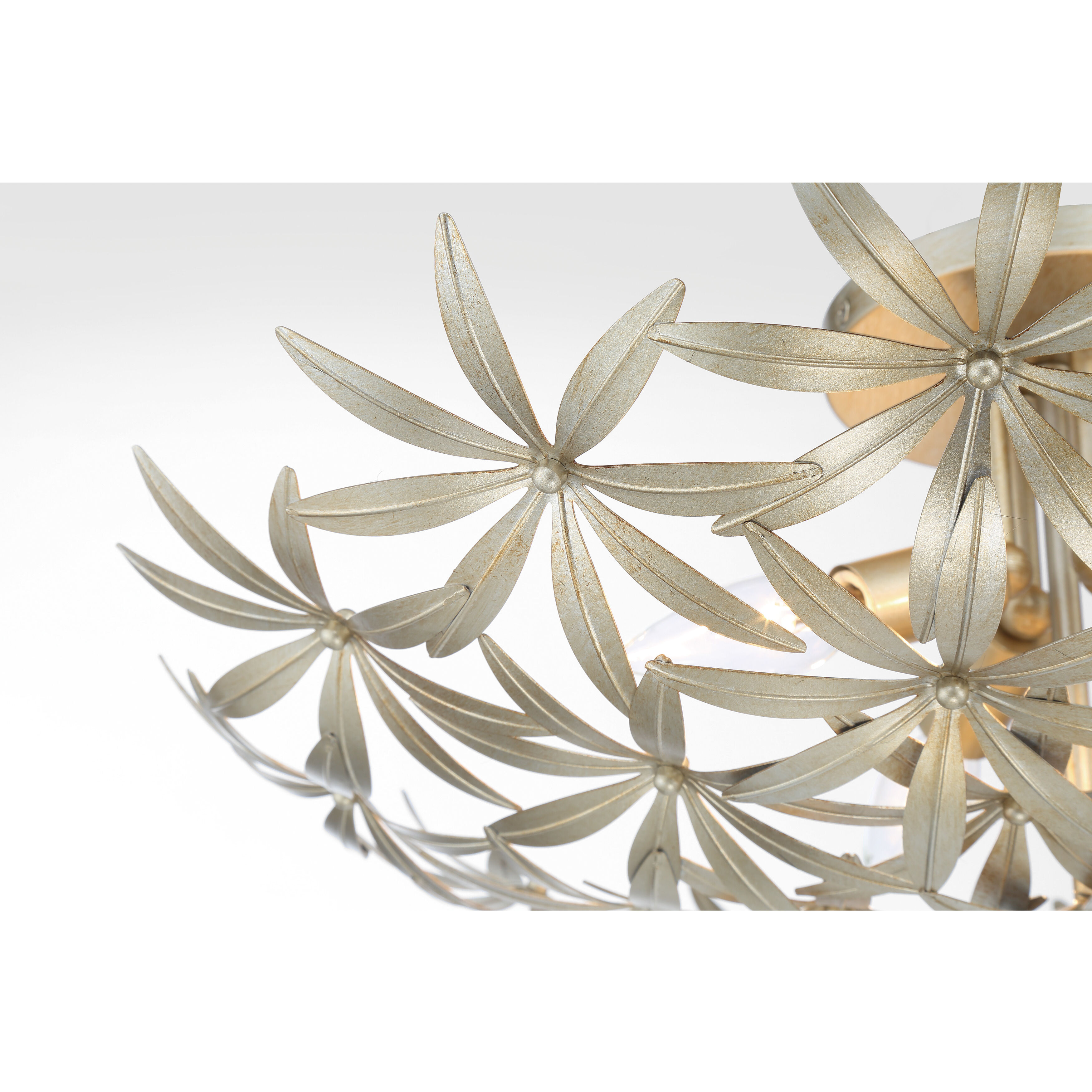 Flower Child 4 Light 22 inch Ambry Gold Flush Mount Ceiling Light