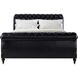 Spencer London One Fifth Black King Sleigh Bed, Wooden, Upholstered