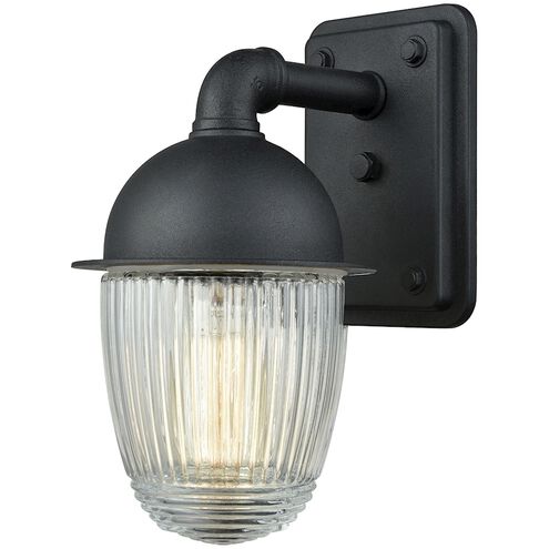 Channing 1 Light 9 inch Matte Black Outdoor Sconce