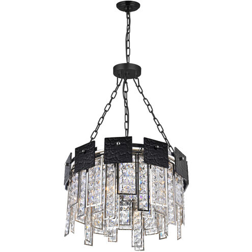 Glacier 6 Light 16 inch Polished Nickel Down Chandelier Ceiling Light