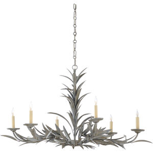 Claire Bell 6 Light 39 inch Weathered Gray Chandelier Ceiling Light