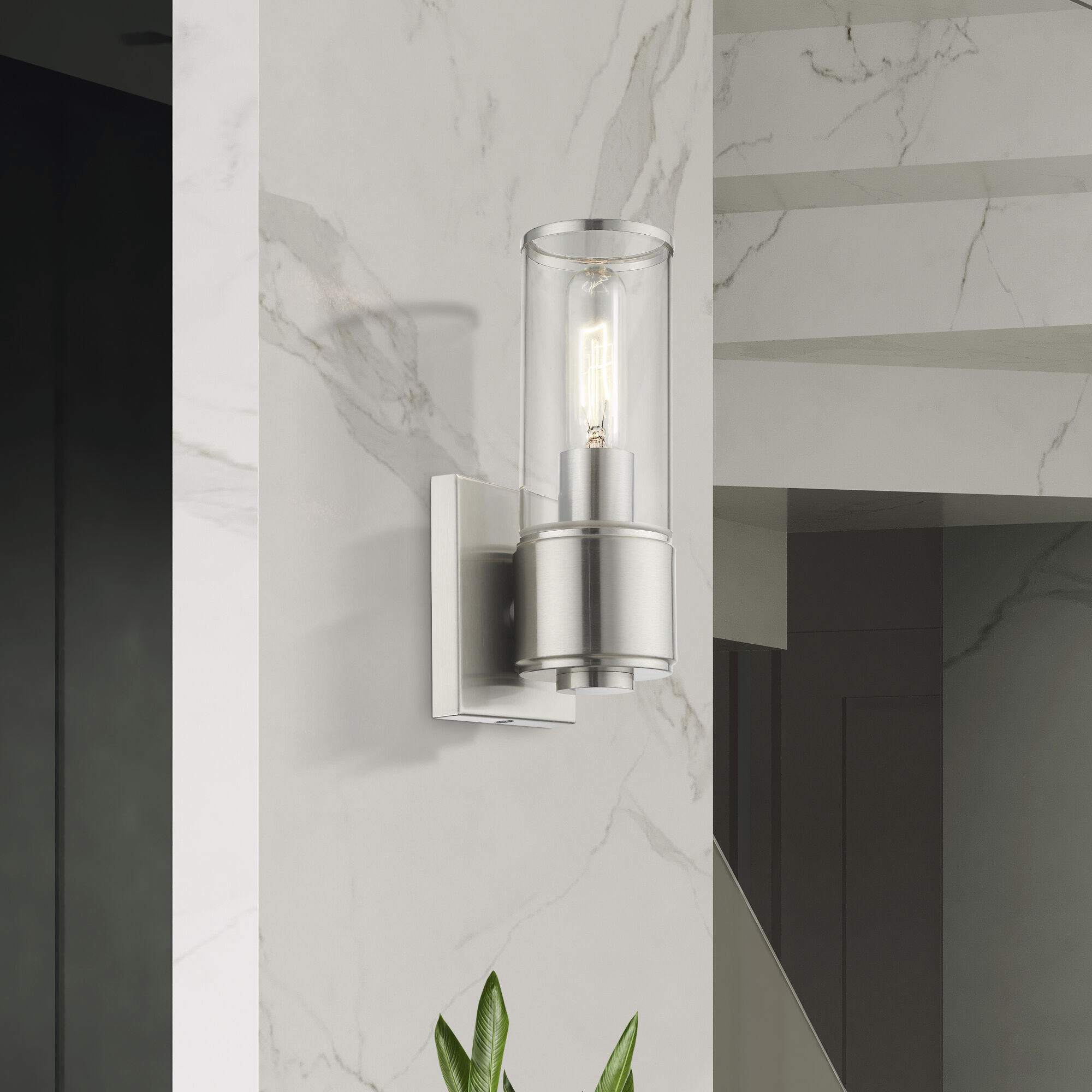 Quincy 1 Light 4.75 inch Brushed Nickel ADA Wall Sconce Wall Light