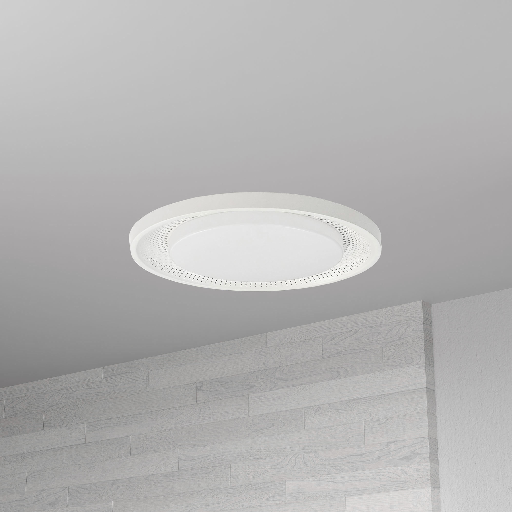 Boullier LED 17.25 inch Matte White Flush Mount Ceiling Light
