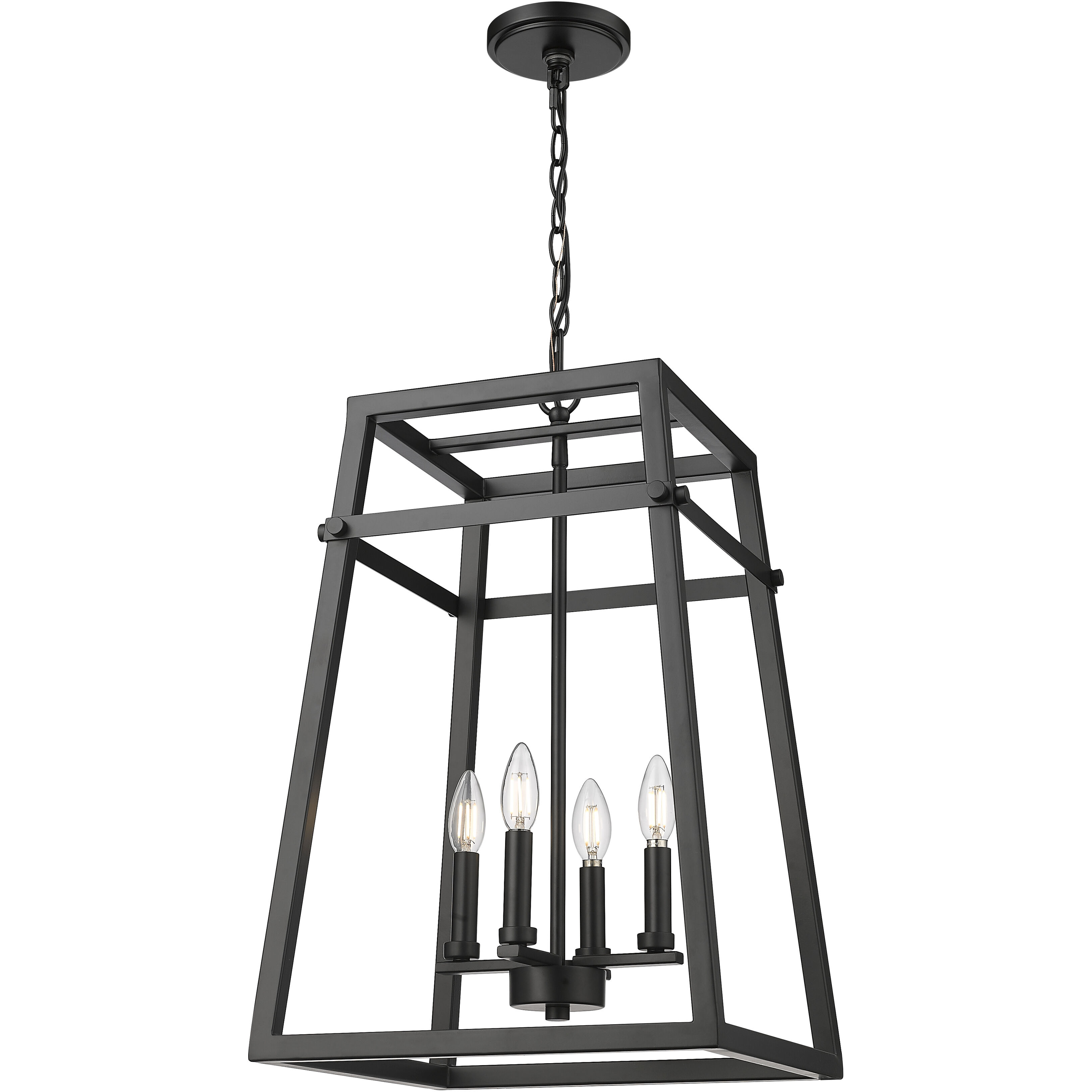 Tellsa 4 Light 15 inch Matte Black Pendant Ceiling Light