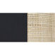 Bellamy 3 Light 22 inch Black Chandelier Ceiling Light in Natural Rattan