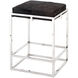 Shelby 27 inch Espresso Hide & Nickel Metal Counter Stool