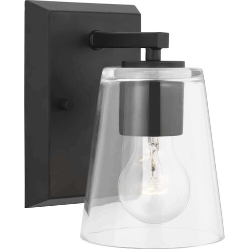 Vertex 1 Light 4.75 inch Matte Black Bath Light Wall Light