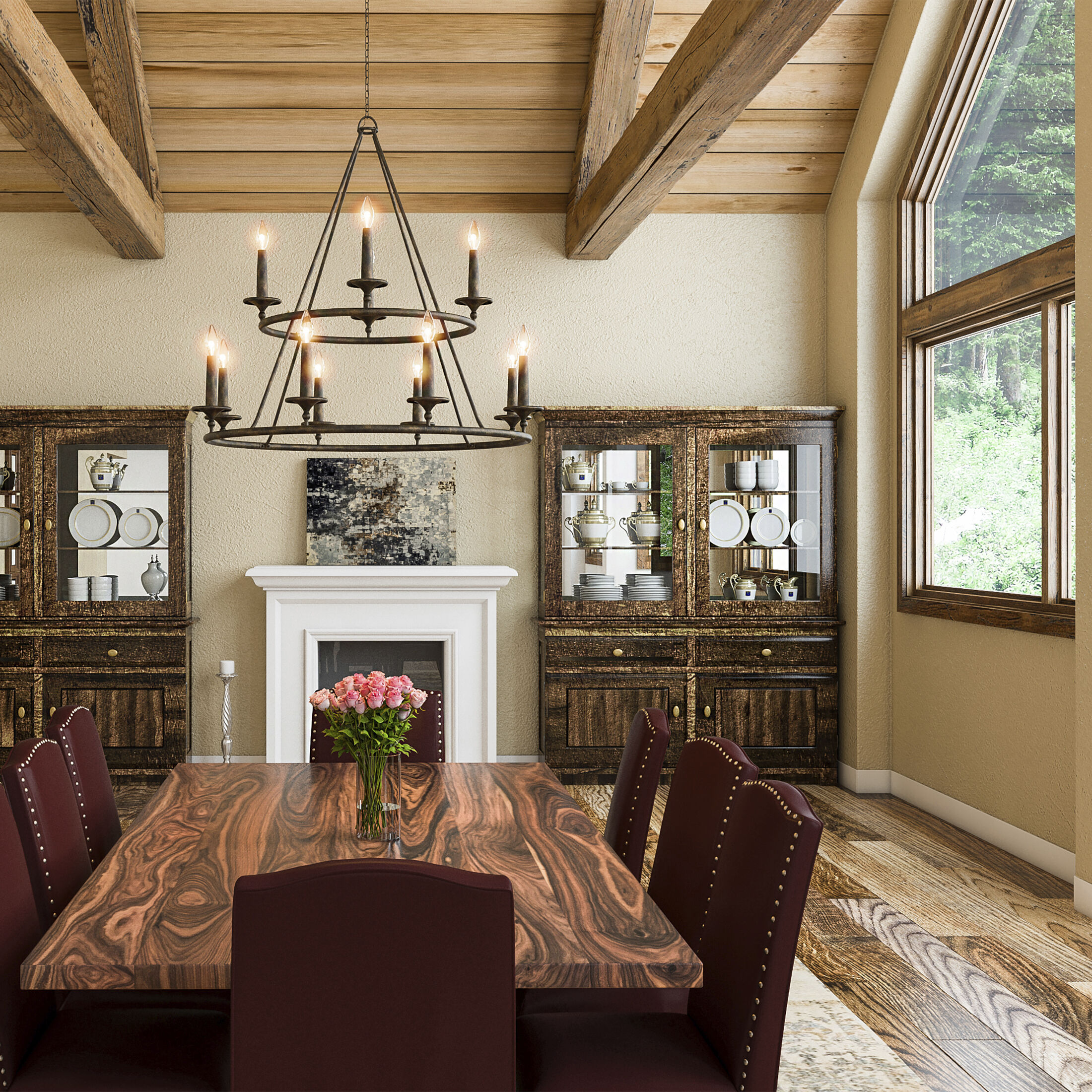 Voyager 12 Light 36 inch Malaga Foyer Chandelier Ceiling Light