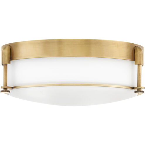 Colbin 3 Light 16.5 inch Heritage Brass Indoor Flush Mount Ceiling Light