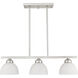 Somerset 3 Light 28 inch Brushed Nickel Island Ceiling Light