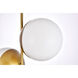 Eclipse 2 Light 17 inch Brass Pendant Ceiling Light