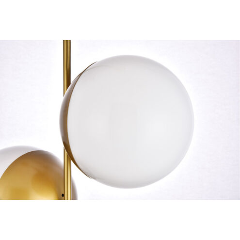 Eclipse 2 Light 17 inch Brass Pendant Ceiling Light