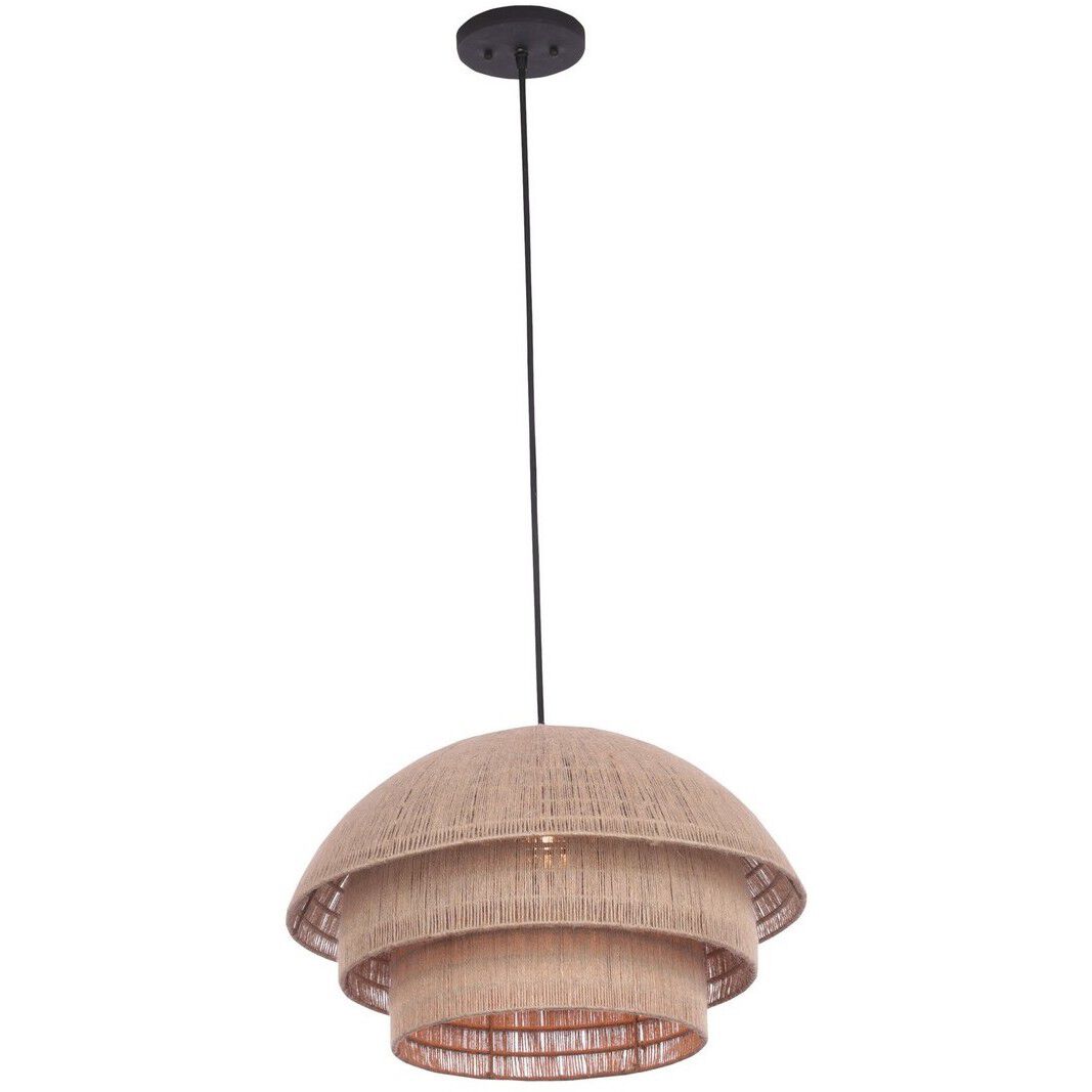 Seychelles 1 Light 20 inch Matte Black Pendant Chandelier Ceiling Light