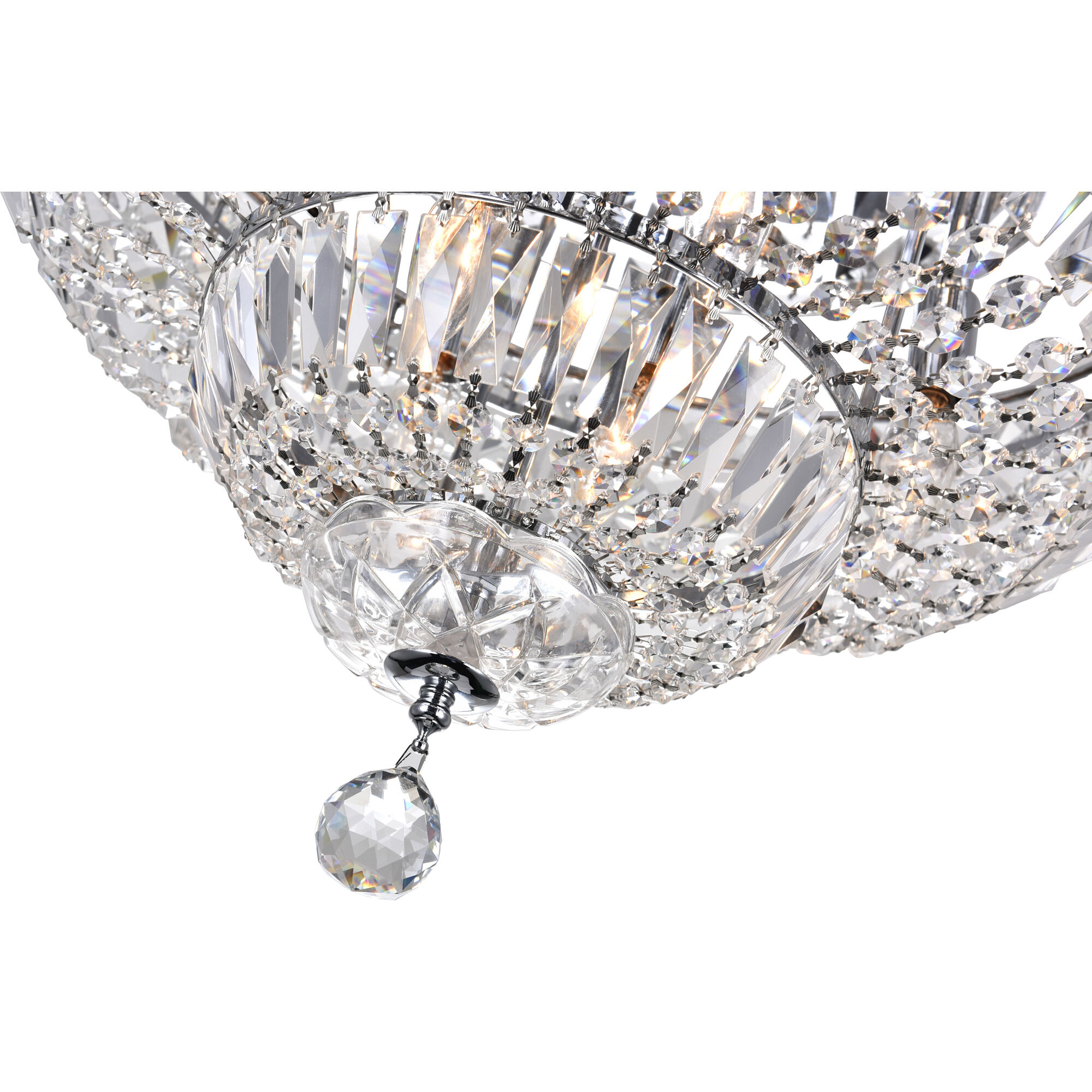 Stefania 8 Light 20 inch Chrome Bowl Flush Mount Ceiling Light