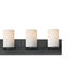 Lateral 3 Light 20 inch Black Bath Vanity Wall Light in Satin White