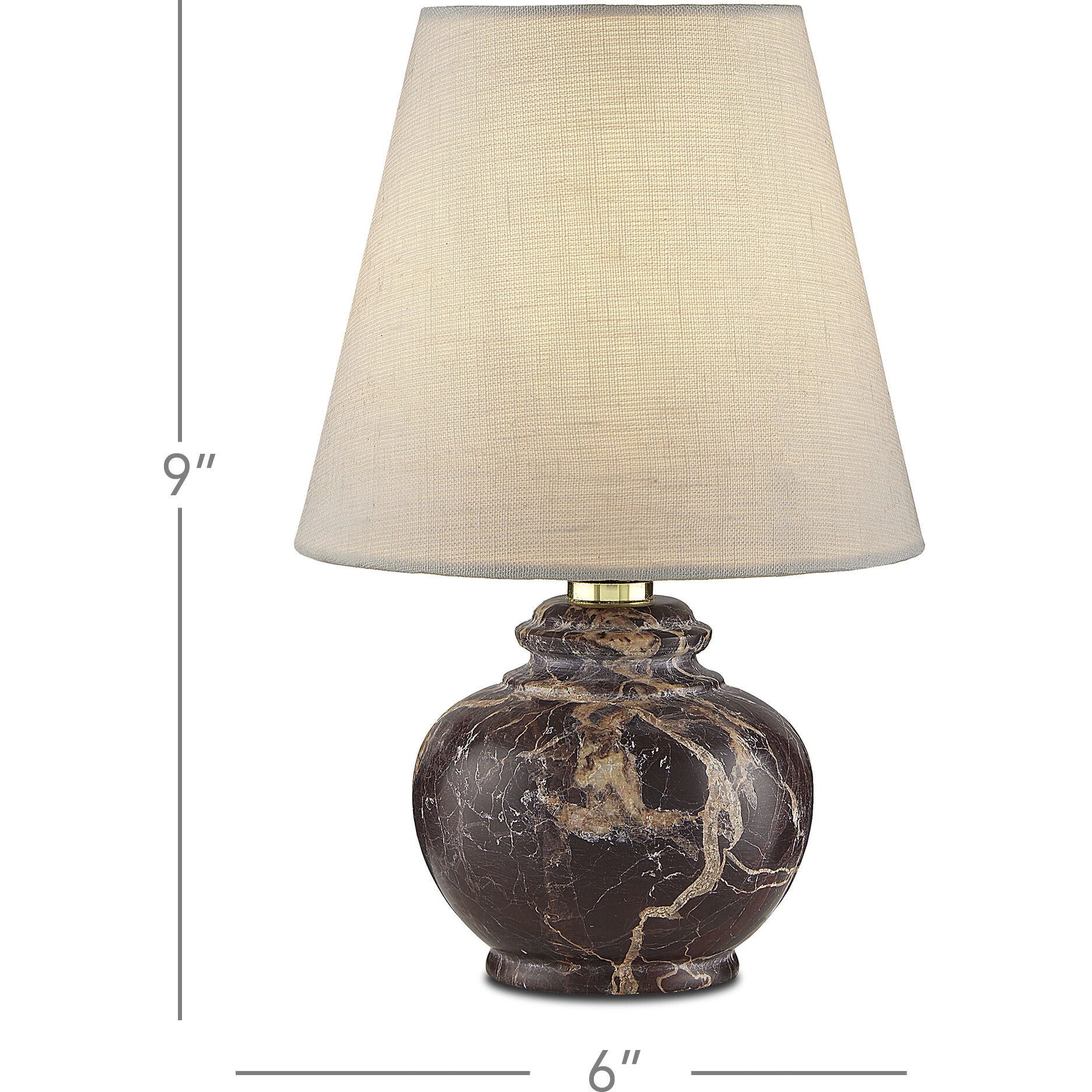 Piccolo 9 inch Oxblood Mini Table Lamp Portable Light