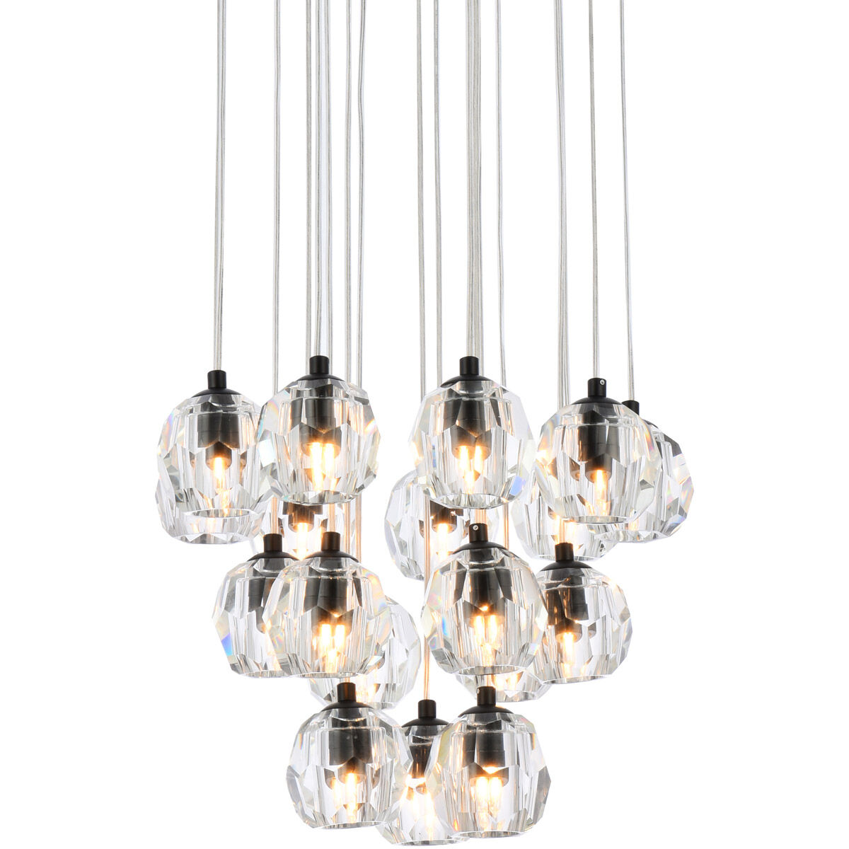 Eren 18 Light 15 inch Black Pendant Ceiling Light