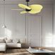 Atlas Alessandra TROPICAL 48 inch Matte Black with Light Yellow Blades Ceiling Fan