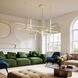 Labyrinth LED 101.25 inch Brass Chandelier Ceiling Light