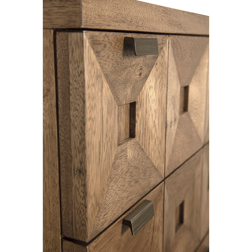 Musashi Dark Walnut Dresser, 2 Drawer