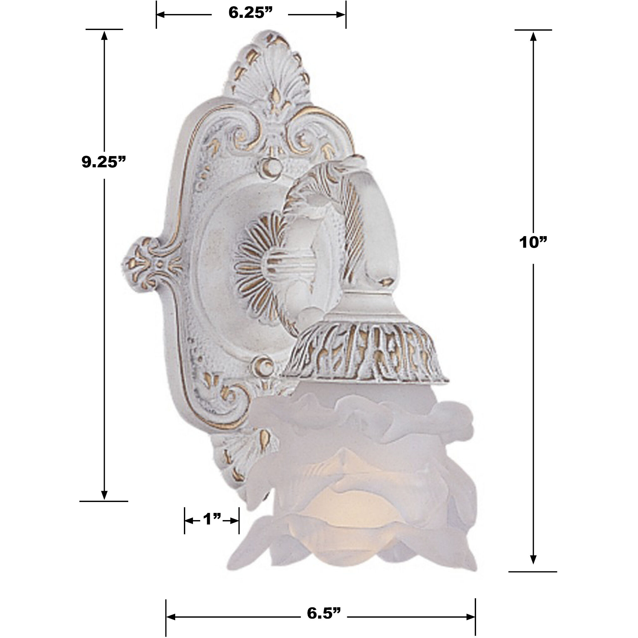 Mayfield Bath Sconce Wall Light in Antique White