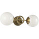 Fiore 2 Light 6 inch Brushed Gold Bath Wall Vanity Wall Light