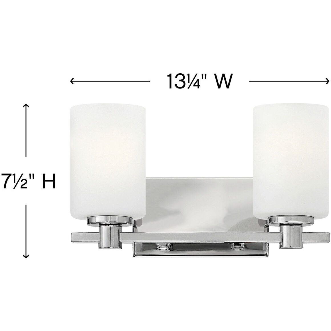 Karlie 2 Light 13.25 inch Chrome Vanity Light Wall Light