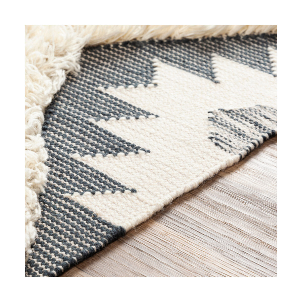 Apache 120 X 96 inch Charcoal/Ivory Handmade Rug in 8 x 10
