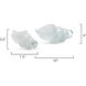 Ariel White Glass Shells, Set of 2