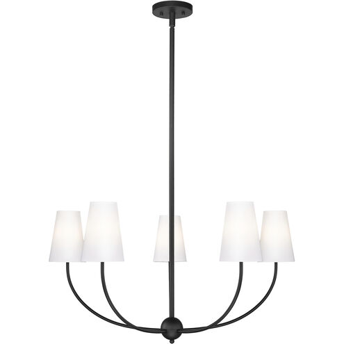 Shannon 5 Light 32 inch Matte Black Chandelier Ceiling Light