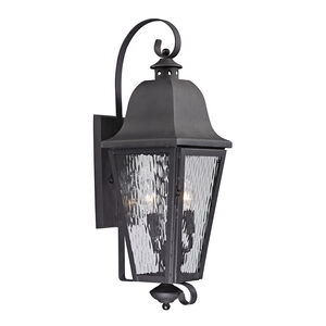 Sancia 3 Light 30 inch Charcoal Outdoor Sconce