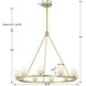 Aragon 10 Light 34.75 inch Soft Brass Chandelier Ceiling Light in White