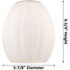 Ballston Eaton LED 6 inch White and Polished Chrome Mini Pendant Ceiling Light, Ballston