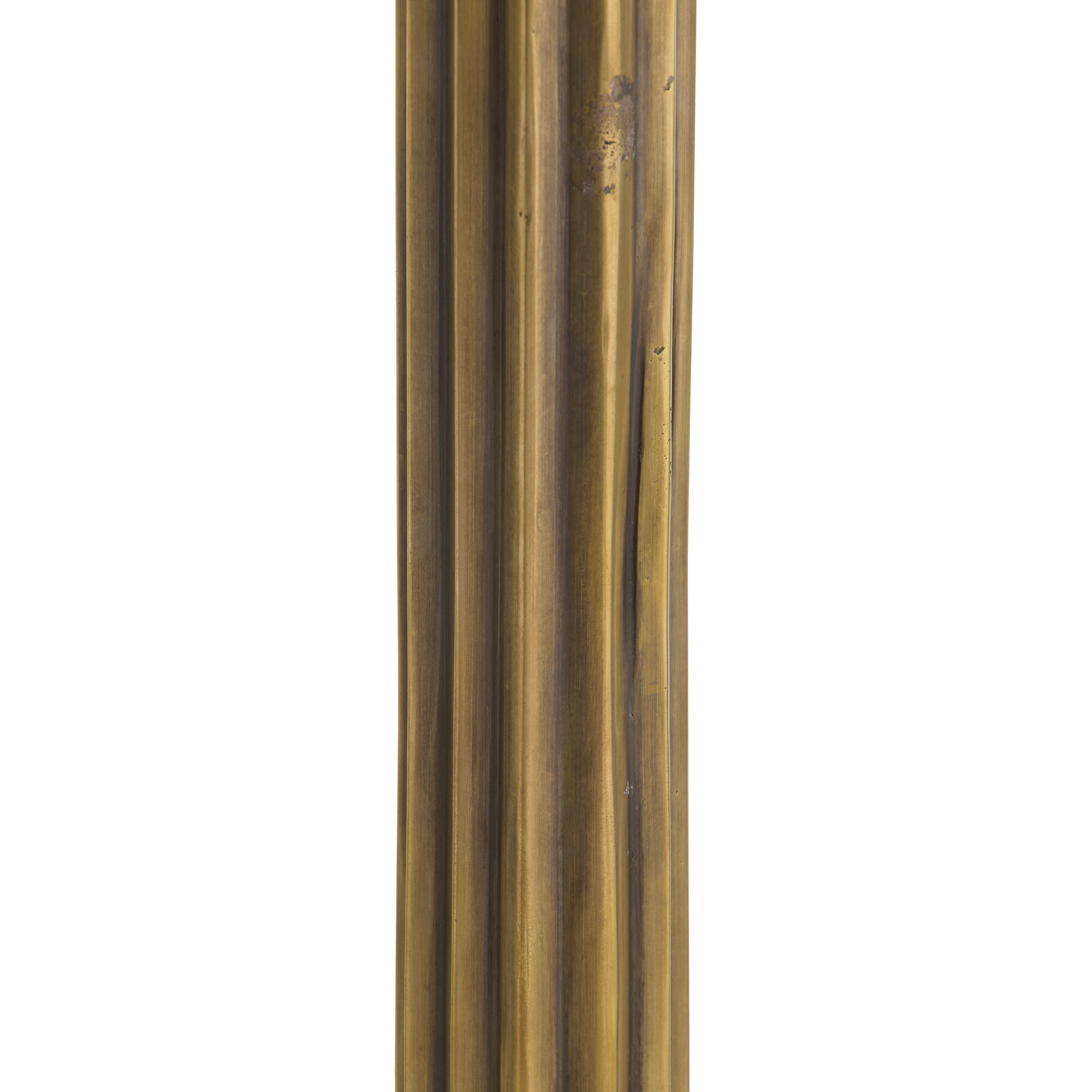 Mabel 12 inch Brown Emperador and Vintage Brass Accent Table