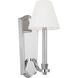 AH by Alexa Hampton Paisley 1 Light 3 inch Polished Nickel Tall Sconce Wall Light