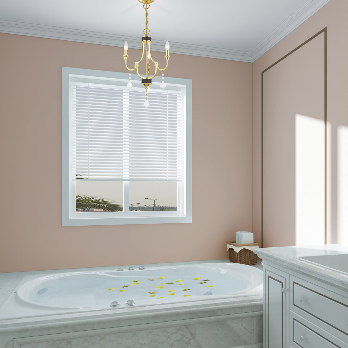 Glendale 3 Light 14 inch Polished Brass Mini Chandelier Ceiling Light