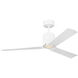 Peel 52 inch Matte White with Matte White ABS Blades Indoor/Outdoor Smart Ceiling Fan