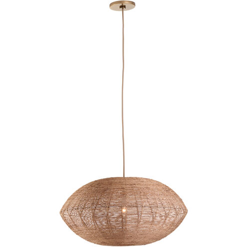 Teague 1 Light 23 inch Brown Single Pendant Ceiling Light