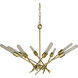 Quasar 8 Light 32 inch Satin Brass Dining Chandelier Ceiling Light