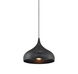 Modern 1 Light 12 inch Matte Black Mini-Pendant Ceiling Light, Plug-In