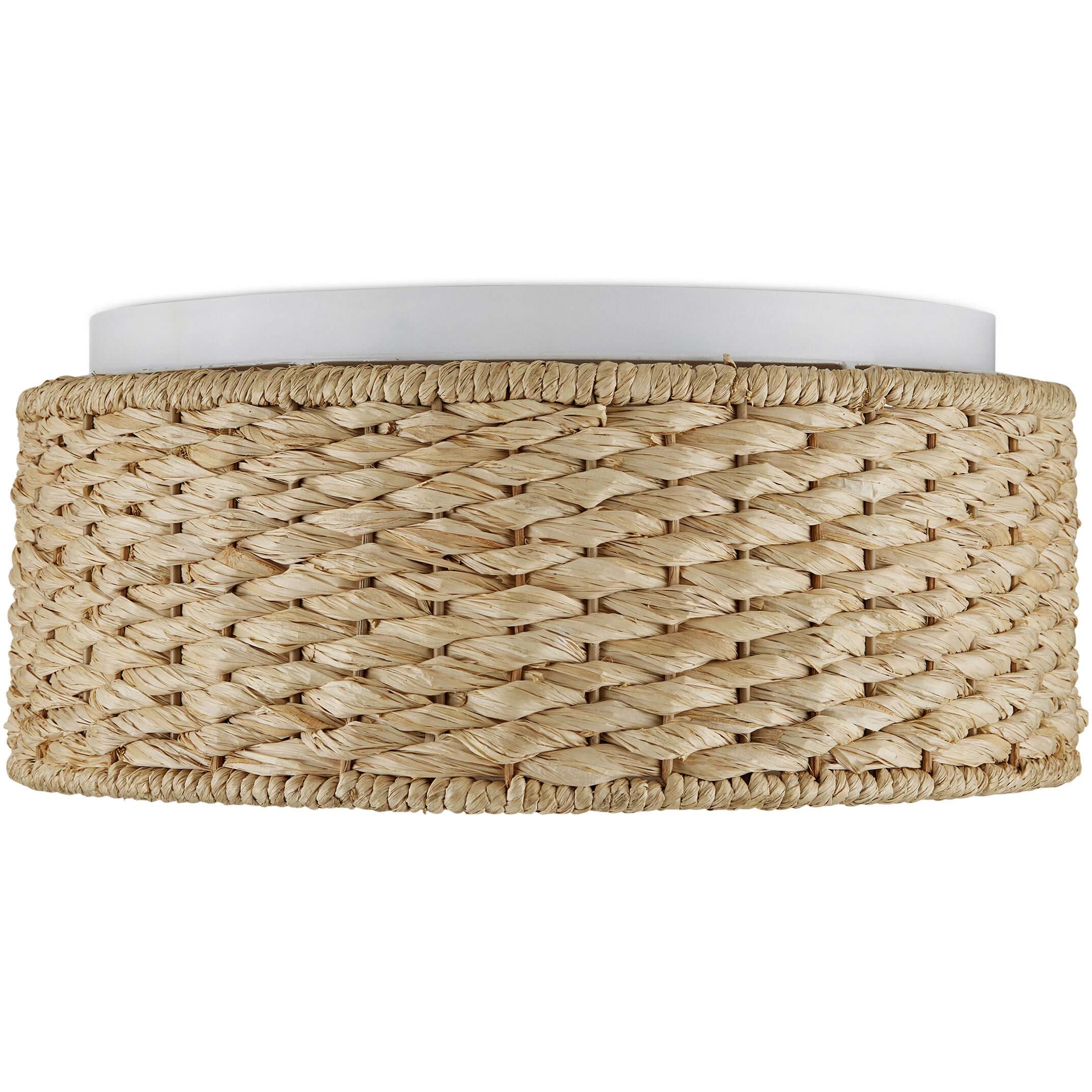 Colchester 1 Light 16 inch Sugar White/Natural Flush Mount Ceiling Light