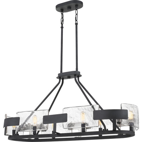 Stratum 6 Light 38 inch Royal Ebony Island Chandelier Ceiling Light