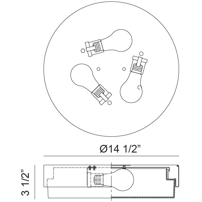 Quintz LED 14.5 inch Matte Black Flush Mount Ceiling Light