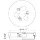 Quintz LED 14.5 inch Matte Black Flush Mount Ceiling Light