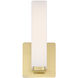 Vogue Wall Sconce Wall Light in 2700K, 11in., Brushed Brass