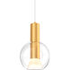Iris 1 Light 6 inch Gold Pendant Ceiling Light